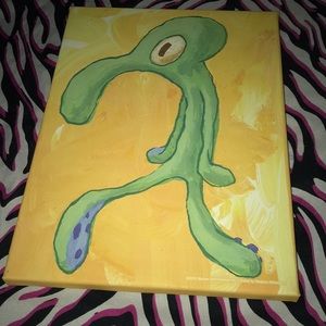 Squidward painting